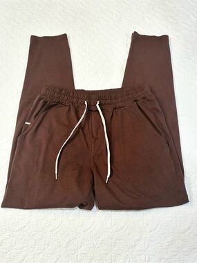 Vuori Ponto Performance Pants Mens Size Medium Chestnut Heather Brown DreamKnit